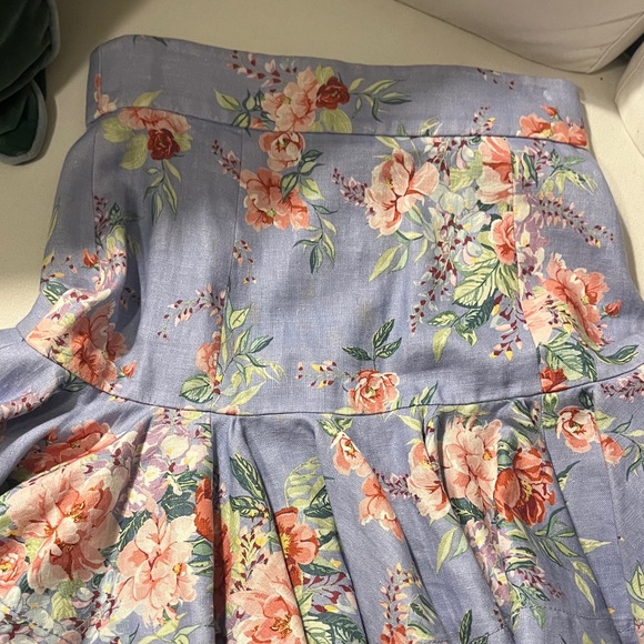 Zimmermann A-Line Skirt - Blue with Pink Floral - Picture 3 of 3